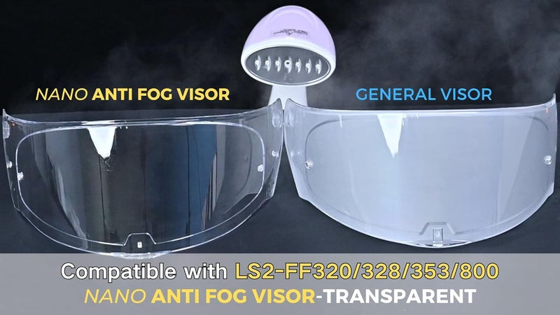 Logto Compatible with LS2 FF353/320/328/800 Helmets Visor Tint Replacement Motorcycle Helmet Face Shield (Anti Fog Visor-Transparent) - Image 2